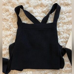 Aritzia Open back knit top